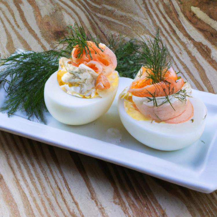 Przepis na jajka faszerowane łososiem i serkiem Almette